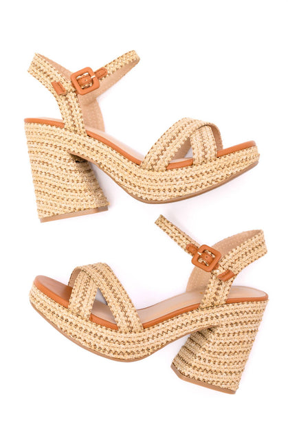 Fortune Dynamic Bon Voyage Rope Woven Heel Shoes Brown US 7.5 2