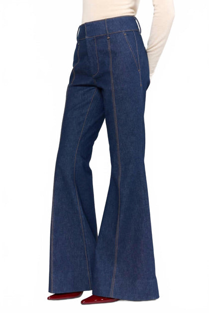Christy Lynn Rowen Denim Pant Purple US 8 4