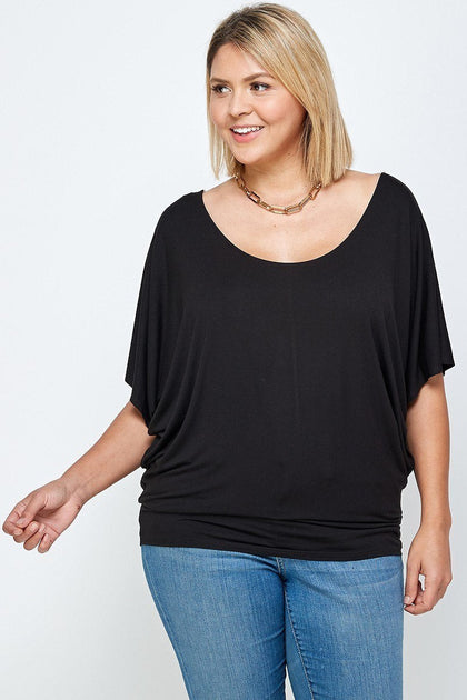 TRUEDAMES Solid Knit Top Green 3X 2