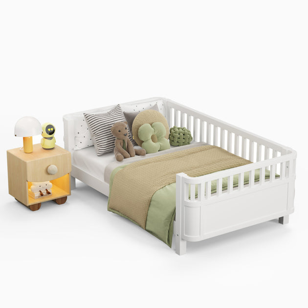 GOODSILO Twin Platform Bed Brown 2