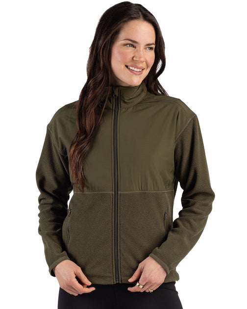 Cutter & Buck Hunts Point Recycled Fleece Hybrid Full Zip Jacket Multi Medium 2