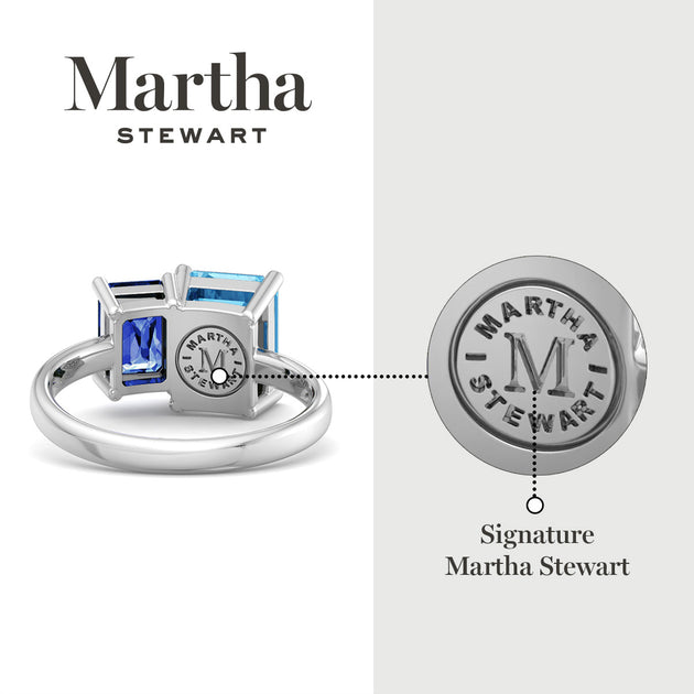 Martha Stewart Two Stone Gemstone Ring Multi US 8 7