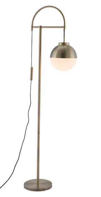Hivvago Waterloo Arc Floor Lamp White & Bronze 2