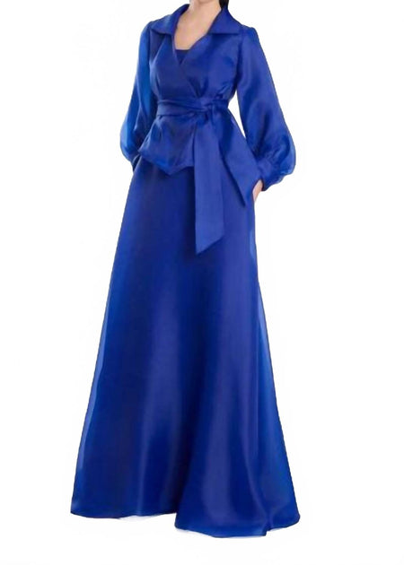 Alexander by Daymor 3090 Robe Longue Bleu US 10 3