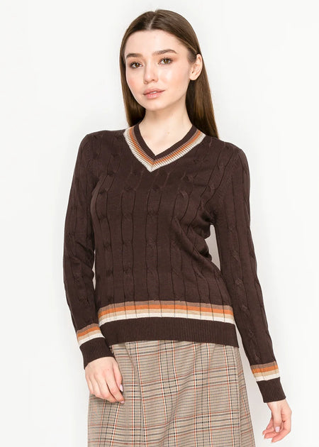 Yal New York Knit Top Brown XLarge 2