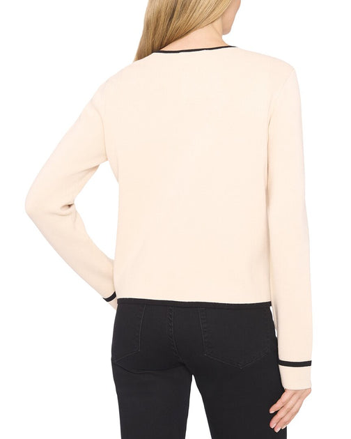 CeCe Strickjacke mit Patch-Taschen und Paspelierung Beige XSmall 3