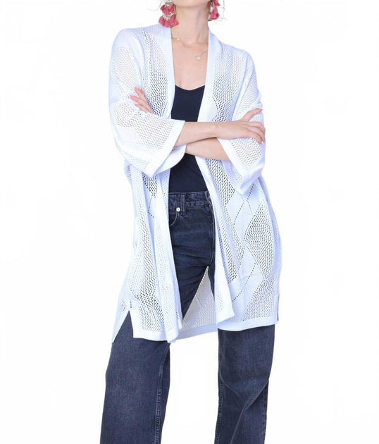 Funsport Pattern Knit Cardigan Blue XL 2