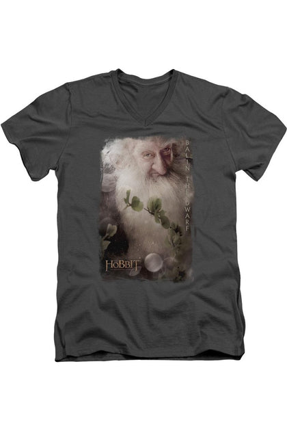 Gildan The Hobbit Balin V-Neck T-Shirt Black Small 2