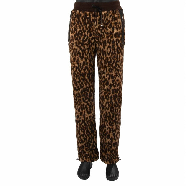 Amiri Printed Leopard Fleece Pants Brown XLarge 2