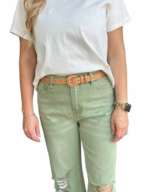 NEW LAUREL AND GOLD women\'s santa monica leather belt in brown Buy Top-Rated Women main image 4