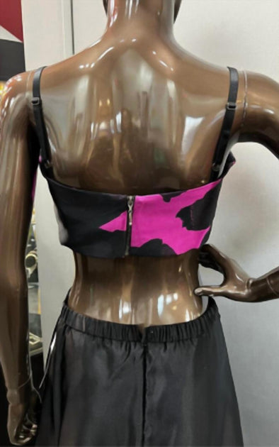 Zinzane Abstract Floral Bandeau and Jacket Set Pink Medium 4