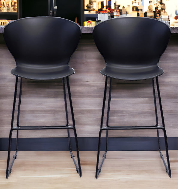 Hivvago Set of Two Bar Chair Black 2