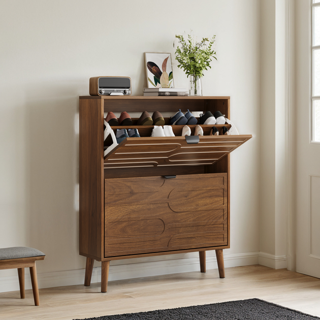 Streamdale Medieval Modern Shoe Cabinet Walnut 3