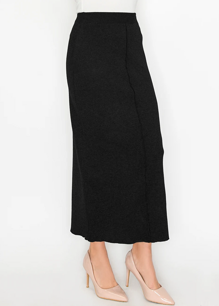 Yal New York Knit Maxi Skirt Black XLarge 4