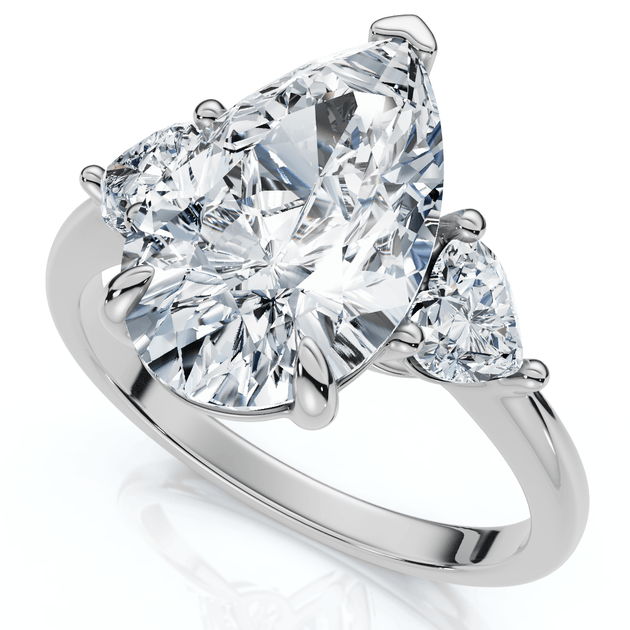 Pompeii3 Pear & Heart Engagement Ring US 7.5 3