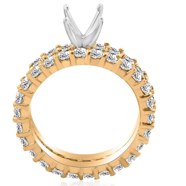 Pompeii3 3ct Diamond Eternity Ring Set Yellow Gold US 8 4