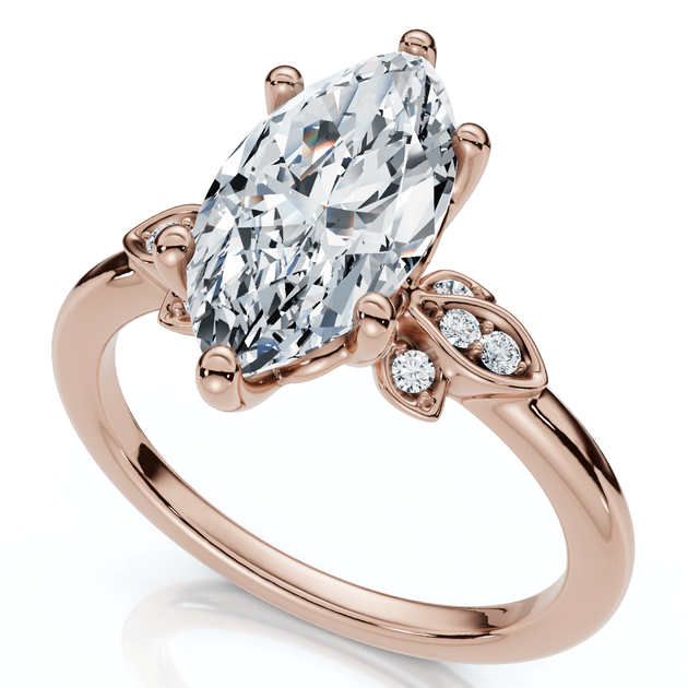 Pompeii3 Fiore Marquise Diamond Engagement Ring US 6 2