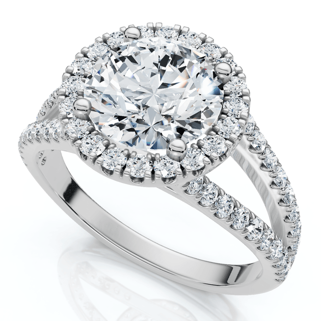 Pompeii3 1.90Ct Diamond Engagement Ring Split Shank 14k Gold US 8 3