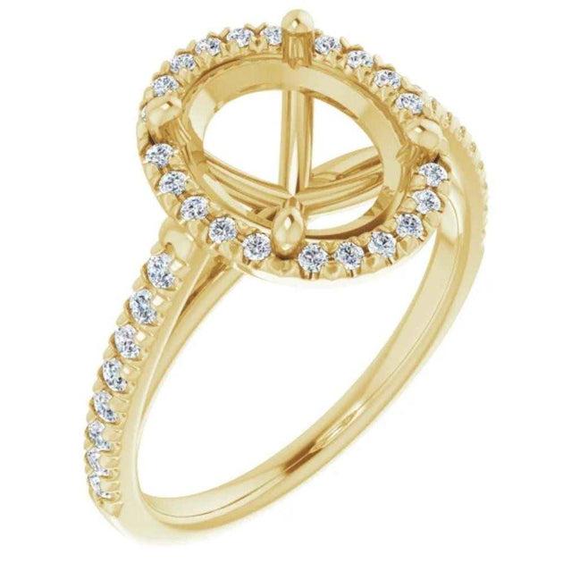 Pompeii3 Madelyn Halo Diamond Ring Setting Multi US 4 4