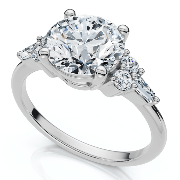 Pompeii3 2.1Ct Diamond Baguette Engagement Ring US 5.5 5