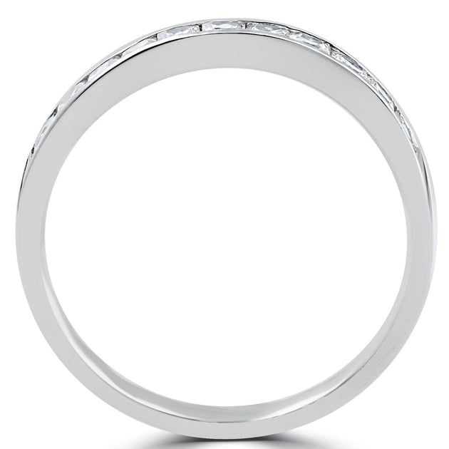 Pompeii3 Princess Cut Diamond Wedding Ring White Gold US 7.5 3