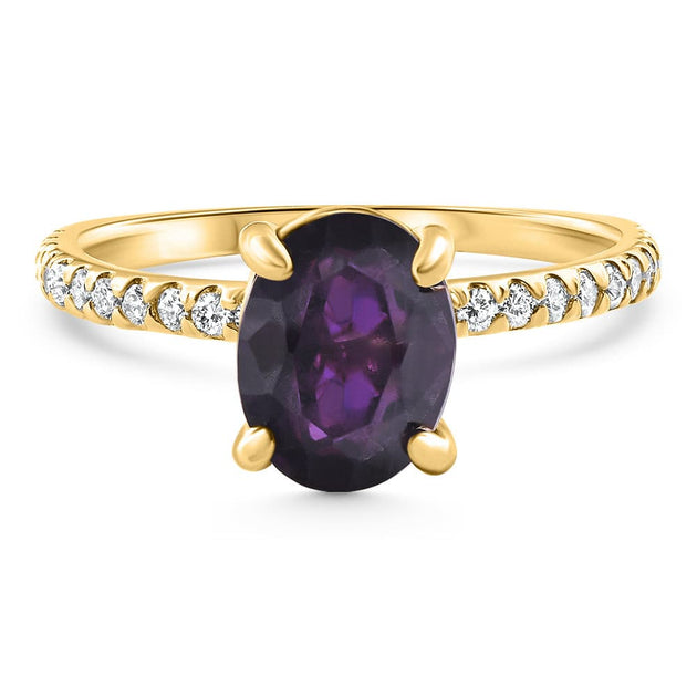 Pompeii3 Amethyst Diamond Ring Gold US 8.5 3