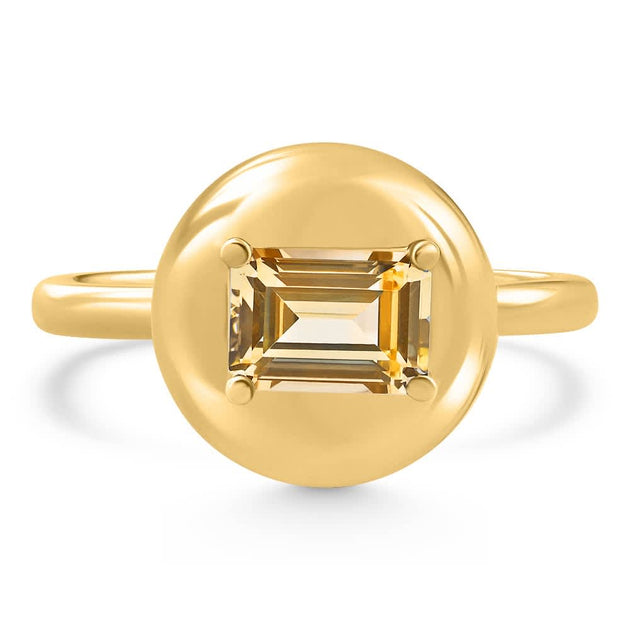 Pompeii3 Candy Button Ring Yellow Gold US 7 2