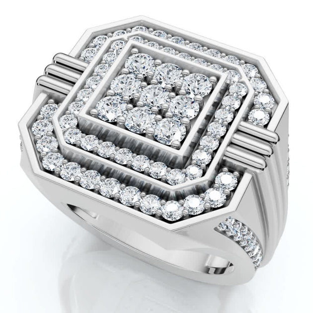 Pompeii3 1.75ct Diamond Anniversary Ring 10K Gold US 10.5 2