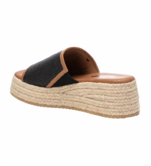 Xti Wedge Sandal Black US 8 9