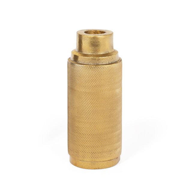 Hivvago Tabletop Taper Candle Holder Gold 5in 3