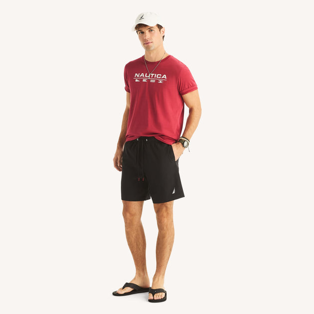 Nautica 7" Swim Trunks Black Large 3