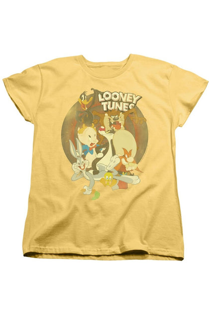 Gildan Looney Tunes Gangs All Here T-Shirt Yellow Large 2