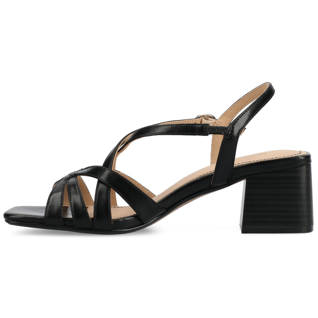 Journee Collection Shyla Sandals Black US 7.5 3