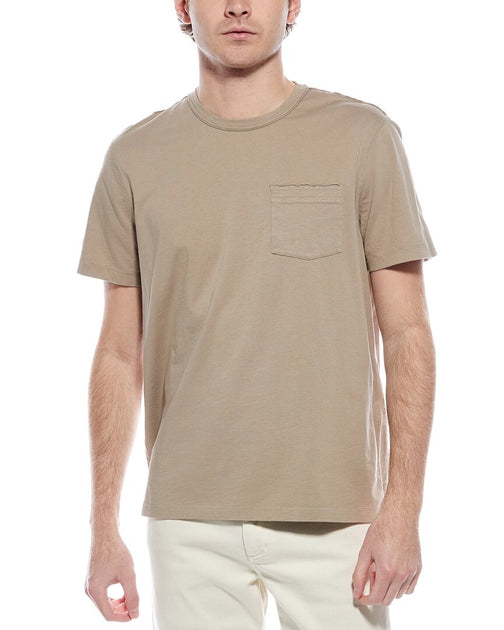 7 For All Mankind Pocket T-Shirt Beige Small 2
