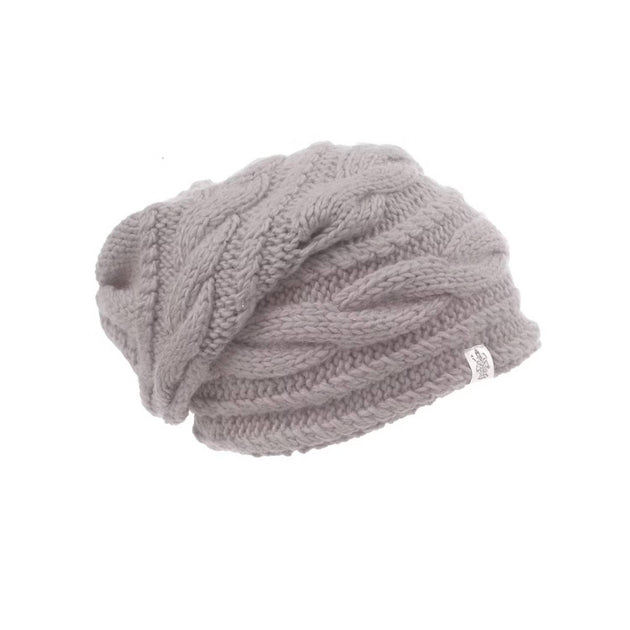 Nirvanna Designs Cable Slouch Hat Grey One Size 2