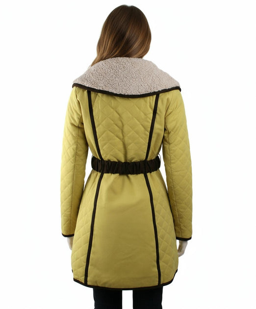 RYU Oversized Quilted Coat Yellow Small 3
