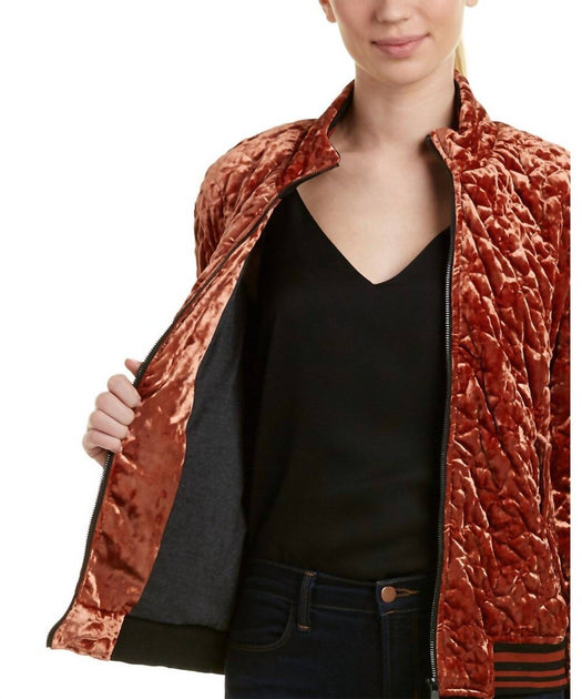 Fire Velvet Bomber Jacket