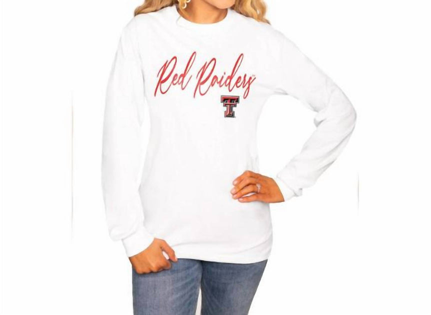 Gameday Couture Texas Tech University Long Sleeve Crew Tee White Medium 2