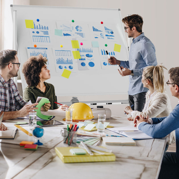 Hivvago Rolling Double-Sided Whiteboard White 3