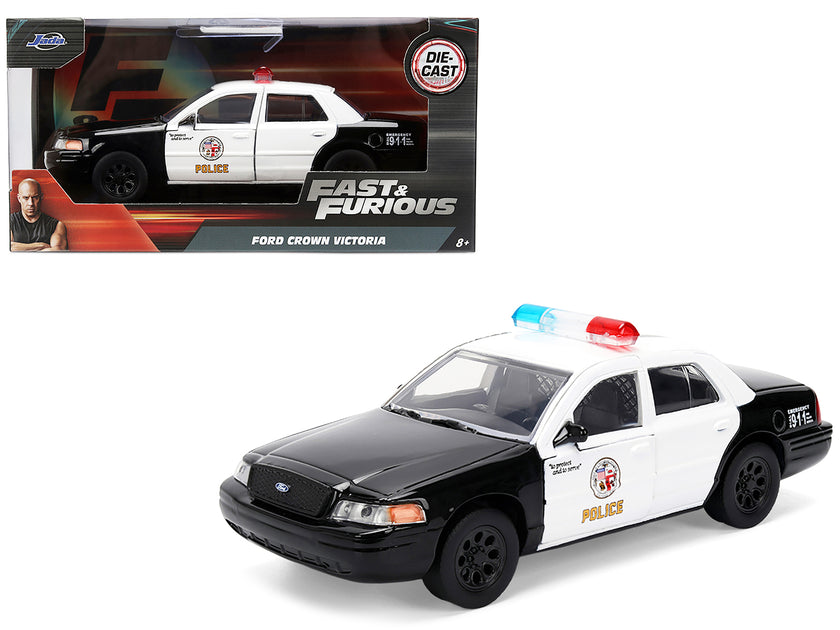 Jada Ford Crown Victoria LAPD Police Car Black White 1/32 2