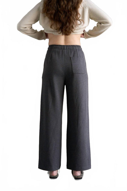 Elle Grey Dani Wide Leg Pants Black Small 3