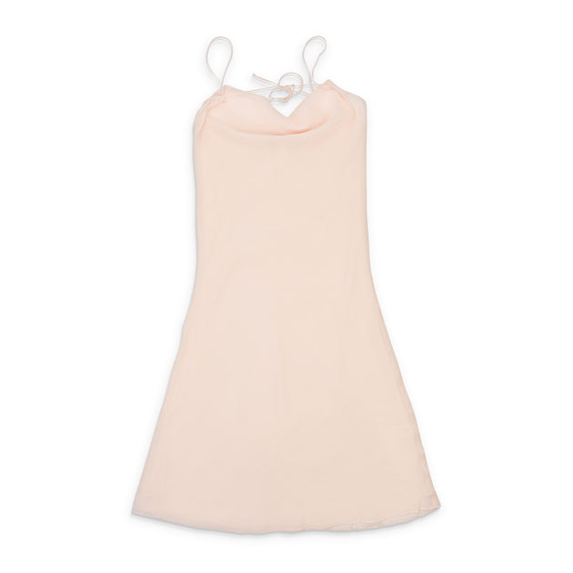 Callipygian Tie Back Cowl Slip Dress Beige US 6 2