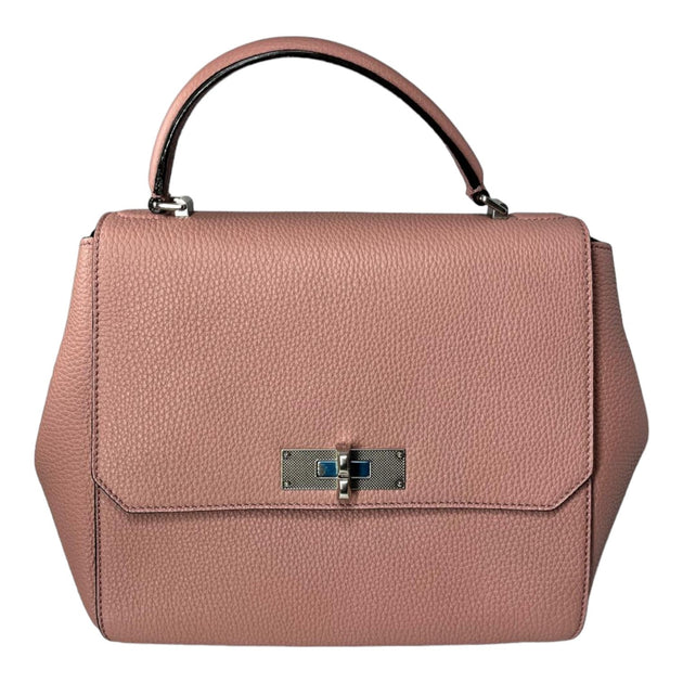 Bally 6203769 Rosehaze Calf Grained Turnlock Shoulder Bag Rose 2