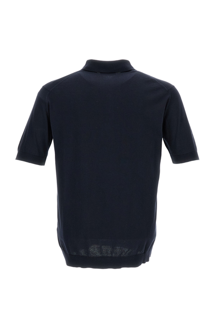 John Smedley Polo Shirt Blue Large 3