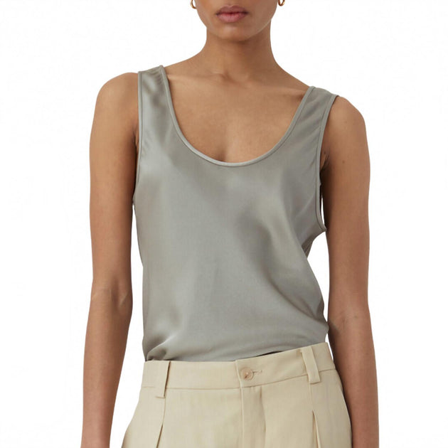 CLOSED Shiny Tank Women's Grey Veneer XSmall 4