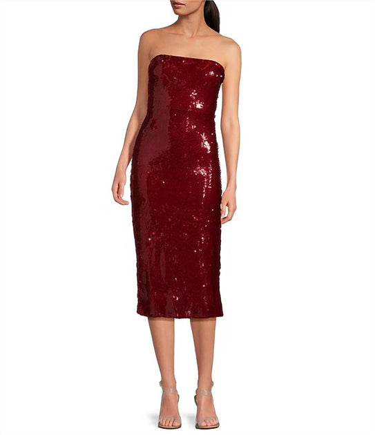 Lucy Paris Atlanta Sequin Dress Red Medium 2