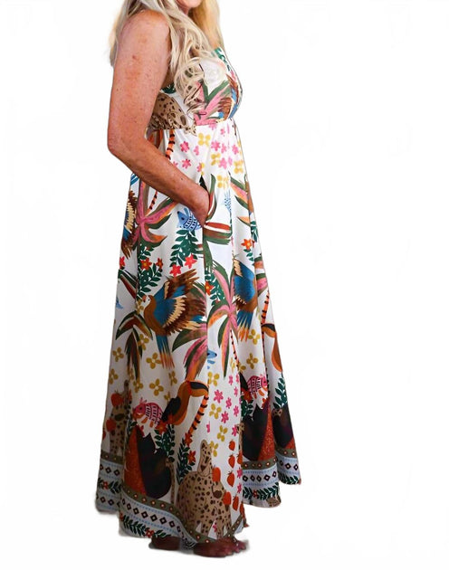 Robe d'été Zenara Imprimé Toucan & Léopard Multi Large 3