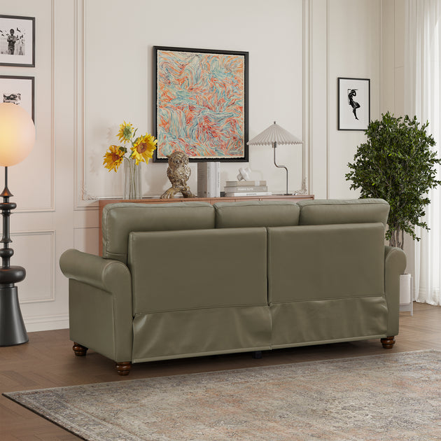 Streamdale Classic Sofa Faux Leather 5