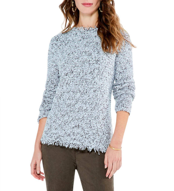 Nic + Zoe Fringe Mix Pullover Braun Medium 2