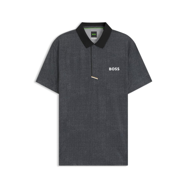 Boss Active Paddy Polo Shirt Grey Medium 2